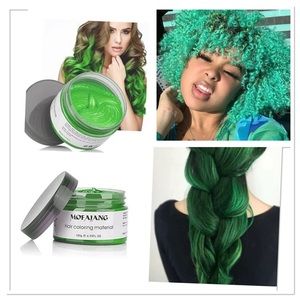 MOFAJANG Green Hair Color Unisex DIY Mud Dye Cream Temporary Modeling  Vacation